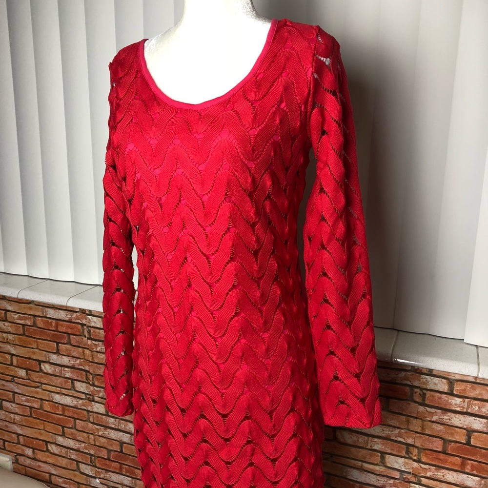 FREE PEOPLE | Long sleeve crochet dress with open back